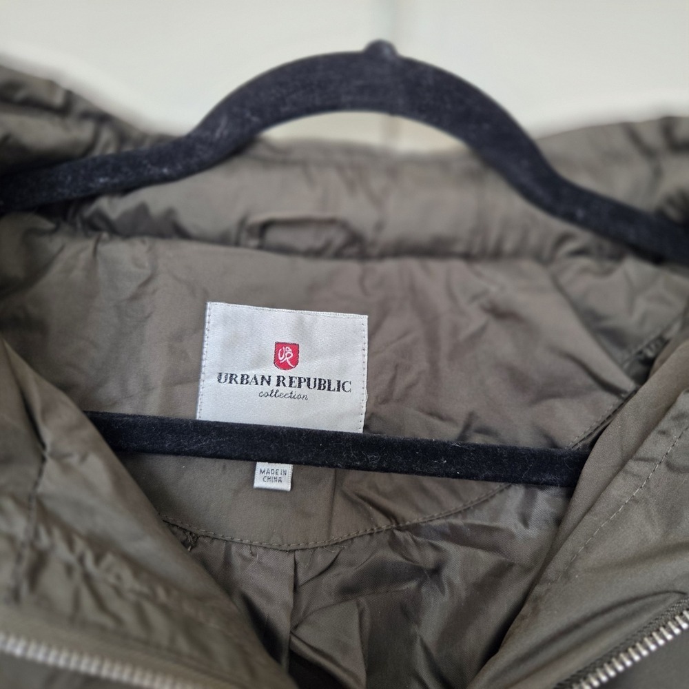 URBAN REPUBLIC Collection Woman's Polyester Anorak/ Hooded Olive Green 2x NWOT - Picture 5 of 6